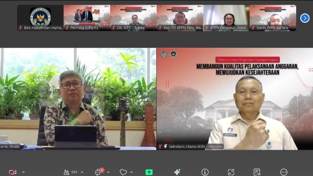 Tingkatkan Kualitas Anggaran, BGN Simeulue dan Kemenkeu Selenggarakan Webinar Literasi Keuangan